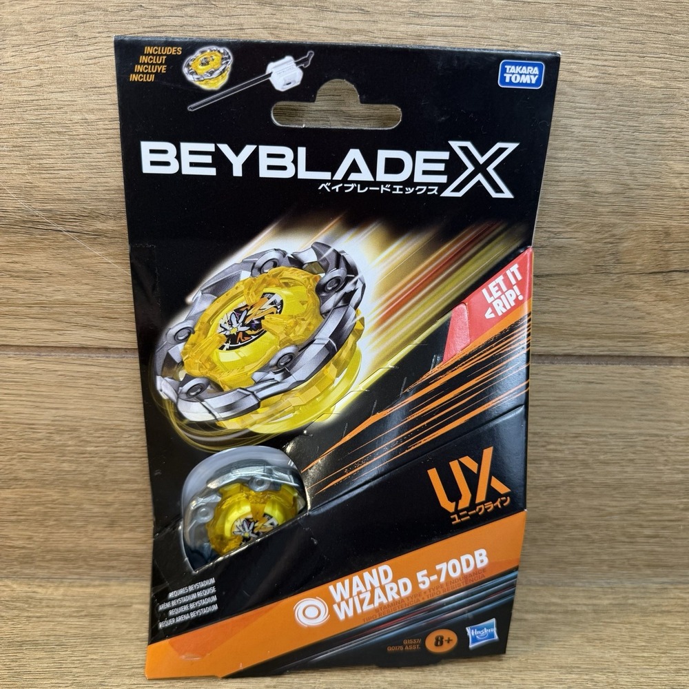 NEW Beyblade X Yellow Wand Wizard 5-70DB UX Starter Hasbro Authentic Unopened
